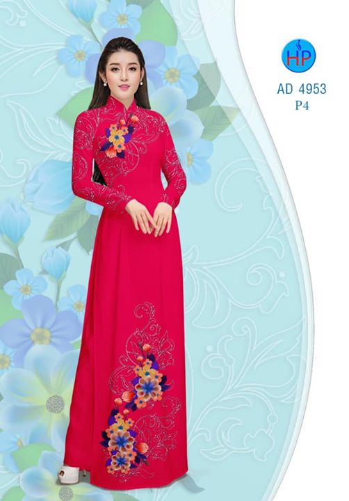 Vải áo dài Hoa in 3D AD 4953 33