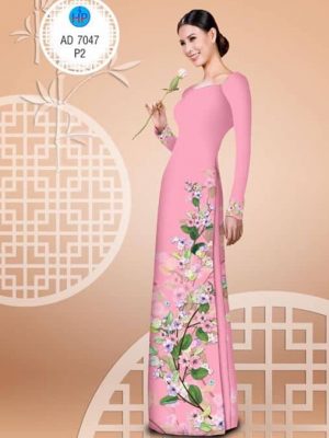 Vải áo dài Hoa in 3D xinh xắn AD 7047