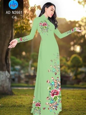 Vải áo dài Hoa in 3D AD N2661