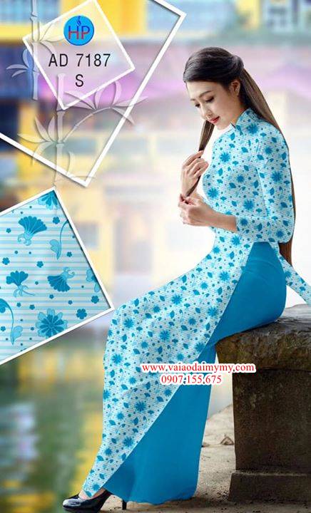 Vải áo dài Hoa nhỏ xinh AD 7187 33