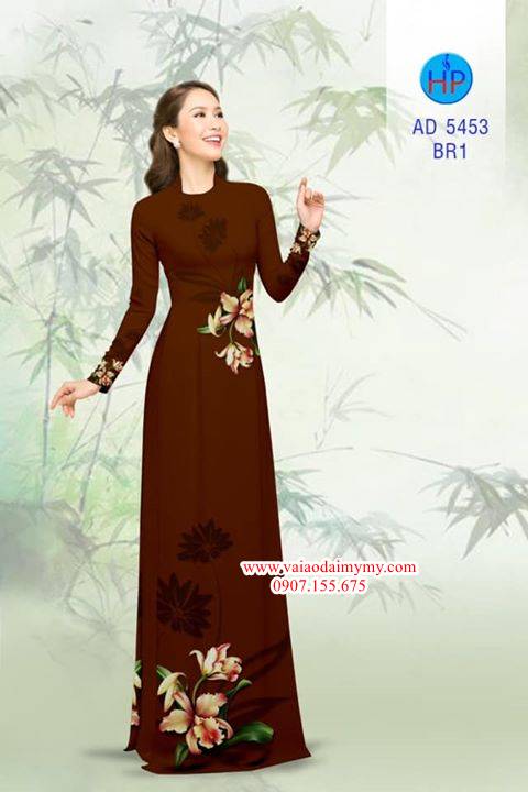 Vải áo dài Hoa Lan AD 5453 5
