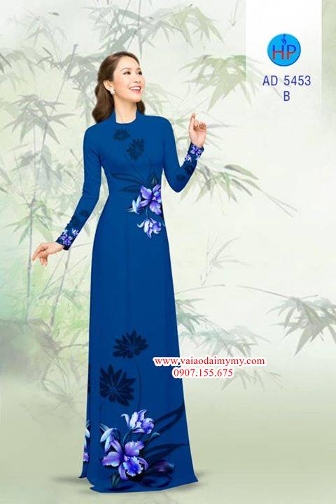 Vải áo dài Hoa Lan AD 5453 2