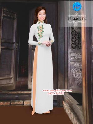 Vải áo dài Hoa in 3D AD 4462