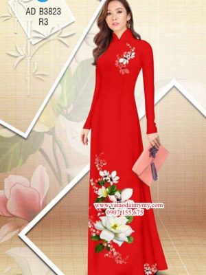 Vải áo dài Hoa in 3D AD B3823