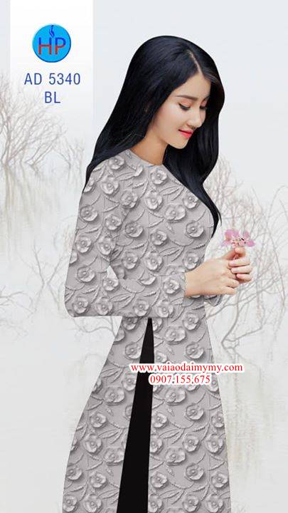 Vải áo dài Hoa in 3D AD 5340 30