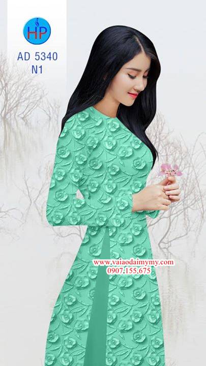 Vải áo dài Hoa in 3D AD 5340 27