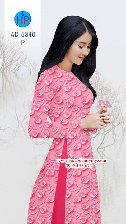 Vải áo dài Hoa in 3D AD 5340 35