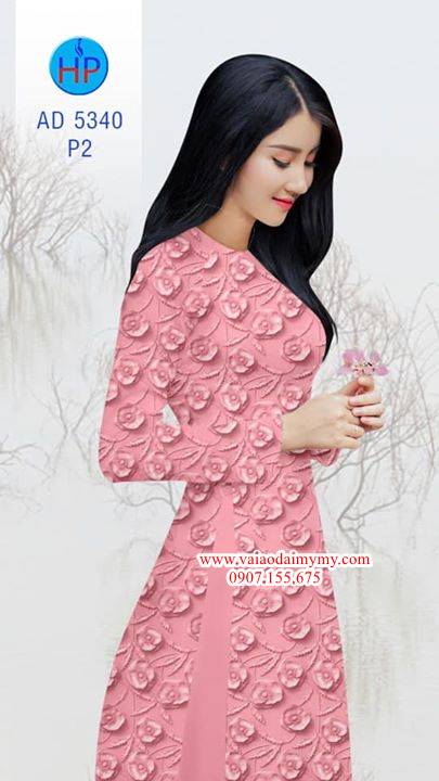 Vải áo dài Hoa in 3D AD 5340 31