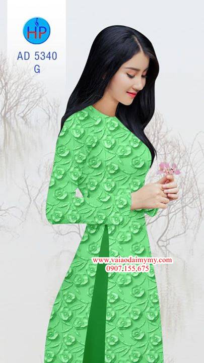 Vải áo dài Hoa in 3D AD 5340 36