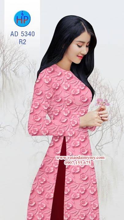 Vải áo dài Hoa in 3D AD 5340 26