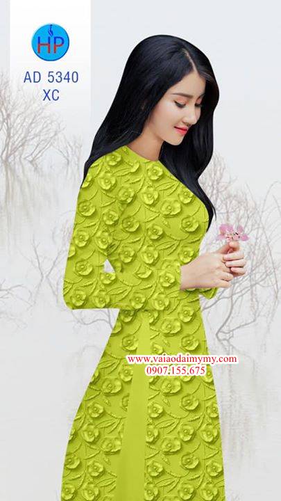 Vải áo dài Hoa in 3D AD 5340 34
