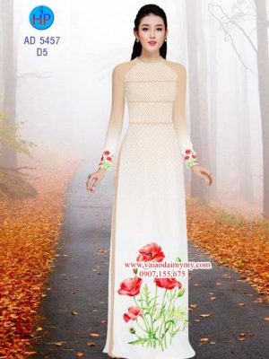Vải áo dài Hoa Poppy AD 5457
