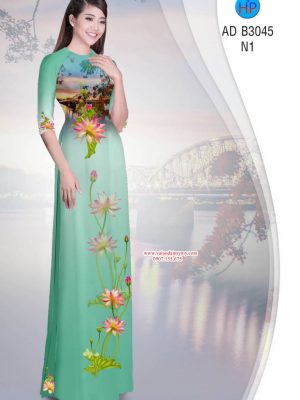 Vai Ao Dai Phong Canh Va Hoa Sen (4)