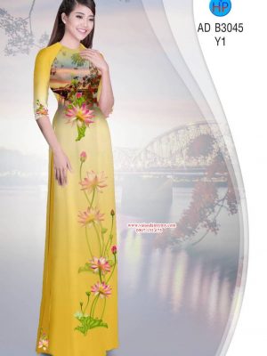 Vai Ao Dai Phong Canh Va Hoa Sen (6)