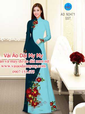 Vai Ao Dai Hoa Hong (1)