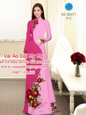 Vai Ao Dai Hoa Hong (2)