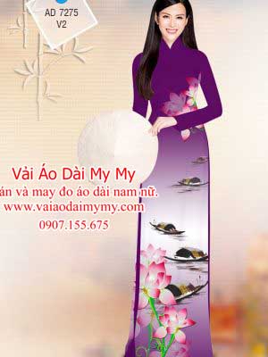 Vai Ao Dai Hoa Sen Va Phong Canh (7)