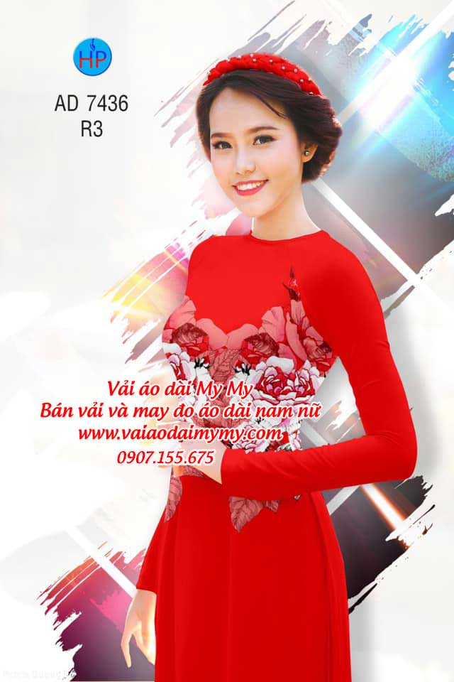 Vai ao dai Hoa hong AD