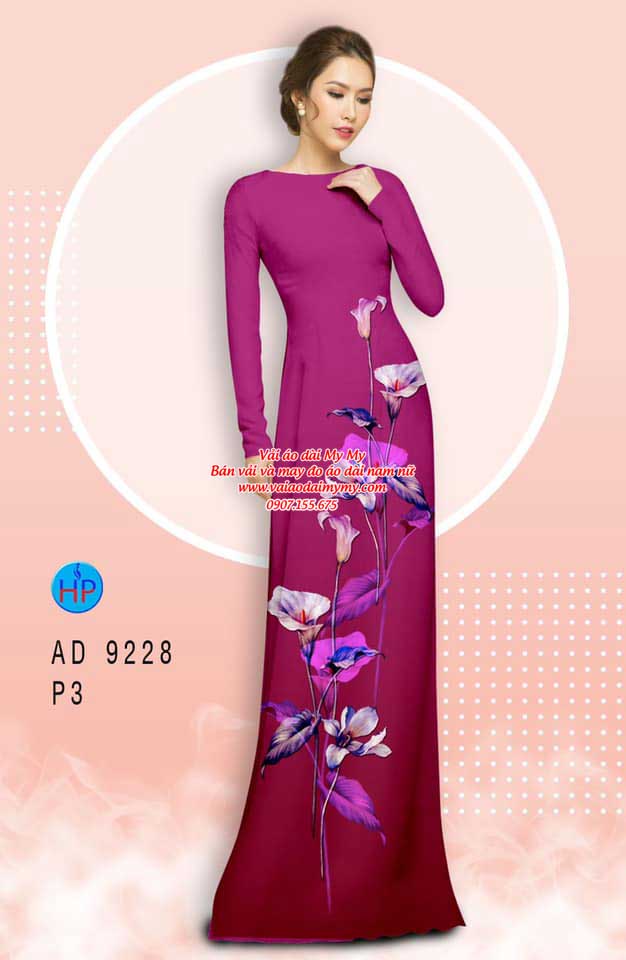 Vai ao dai Hoa thuy vu AD