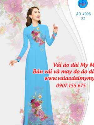 Vải áo dài Hoa in 3D AD 4996 34