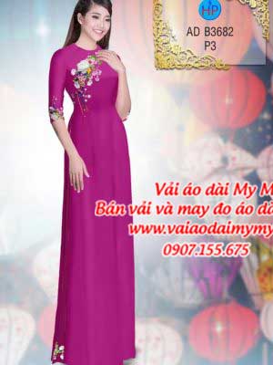 Vải áo dài Hoa in 3D AD B3682 32