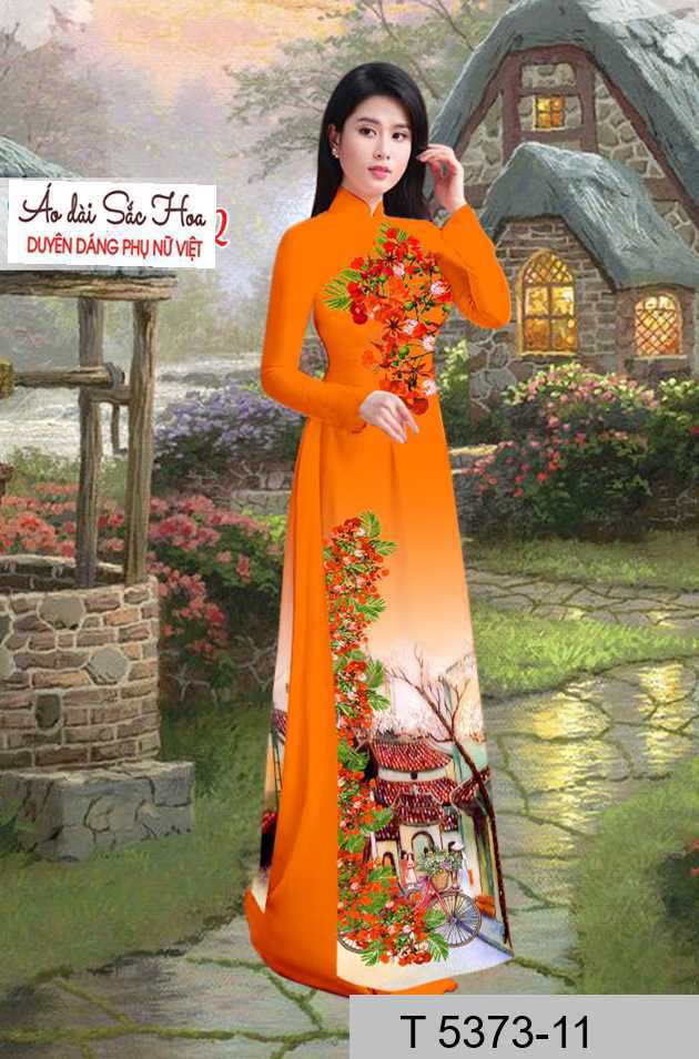 Vải áo dài hoa phượng AD T5373 41