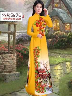 Vải áo dài hoa phượng AD T5373 27