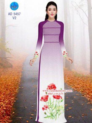 Vải áo dài Hoa Poppy AD 5457 20