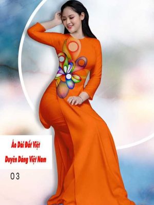 vai ao dai hoa 3d dep 16