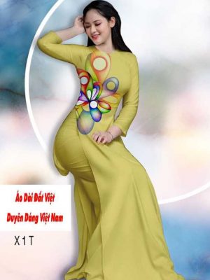 vai ao dai hoa 3d dep 18