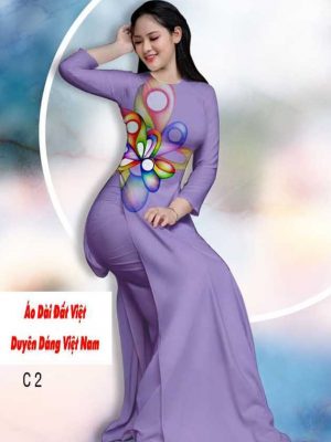 vai ao dai hoa 3d dep 9