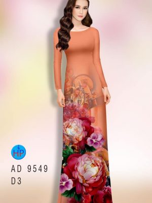 Vải áo dài hoa cẩm chướng AD 9549 34