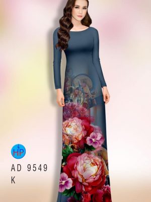 Vải áo dài hoa cẩm chướng AD 9549 32