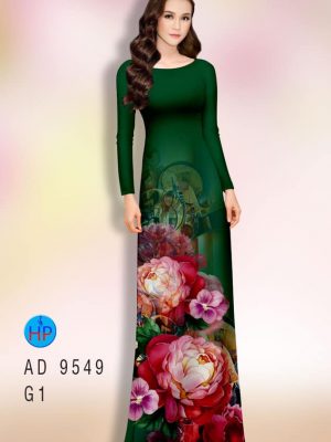 Vải áo dài hoa cẩm chướng AD 9549 26
