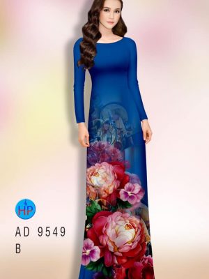 Vải áo dài hoa cẩm chướng AD 9549 22