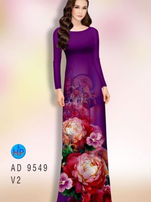 Vải áo dài hoa cẩm chướng AD 9549 24