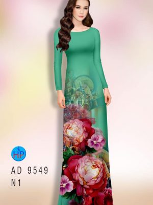 Vải áo dài hoa cẩm chướng AD 9549 25
