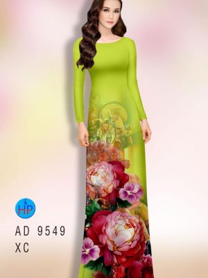 Vải áo dài hoa cẩm chướng AD 9549 29