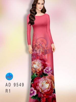 Vải áo dài hoa cẩm chướng AD 9549 20