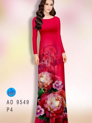 Vải áo dài hoa cẩm chướng AD 9549 27