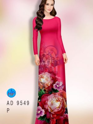 Vải áo dài hoa cẩm chướng AD 9549 31