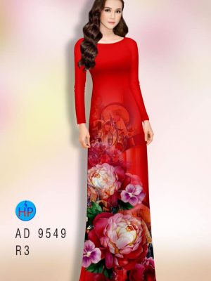 Vải áo dài hoa cẩm chướng AD 9549 33
