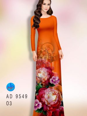 Vải áo dài hoa cẩm chướng AD 9549 21