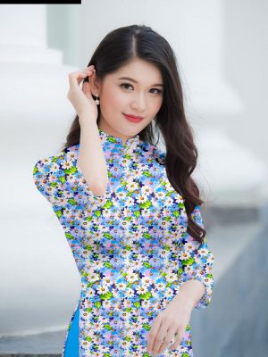 vai ao dai hoa cuc deu dang hot 58945