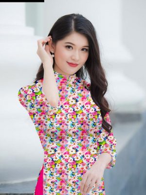 vai ao dai hoa cuc deu mau moi 1089274