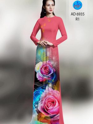 vai ao dai hoa hong cuc hot 49254