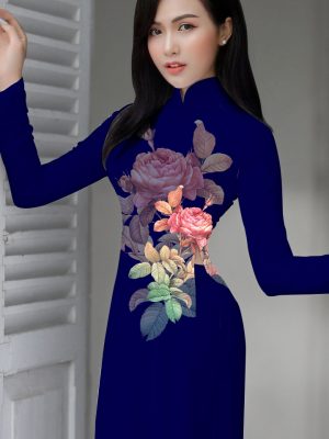 Vải áo dài hoa cẩm chướng AD TRAD 4914 43