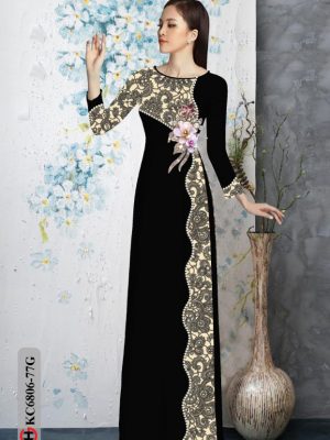 vai ao dai hoa in 3d dang hot 1507167