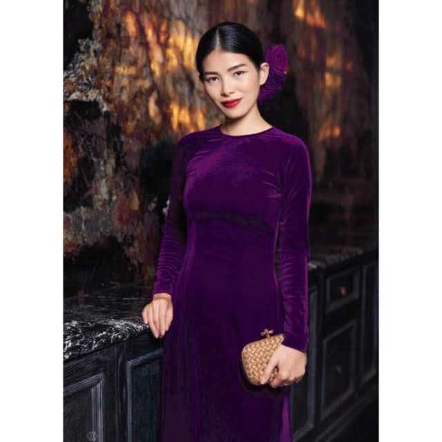 vai ao dai nhung mau tim