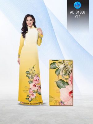 Vải áo dài in hình hoa Lan Hồ Điệp AD B1366 18